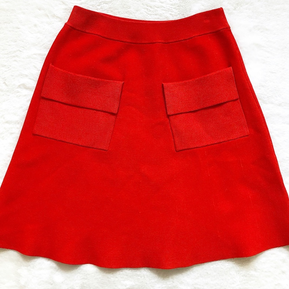 A.L.C. Flared Skirt w/ Front Pockets Size Small Mod Retro Trendy Modern - Picture 3 of 10